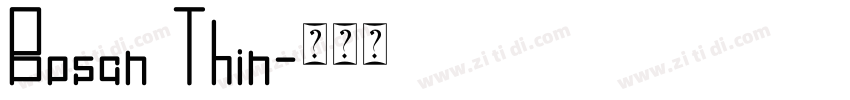 Bosan Thin字体转换